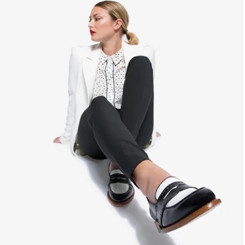 Office of Angela Scott “Ms Madison” black and white loafer - Picture 3 of 9